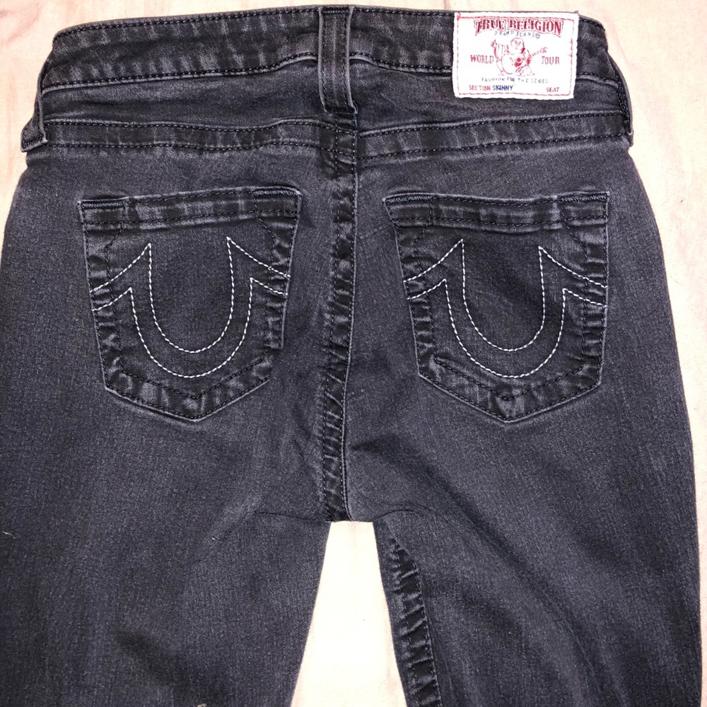 Women’s Curvy Skinny Black True Religion Jeans